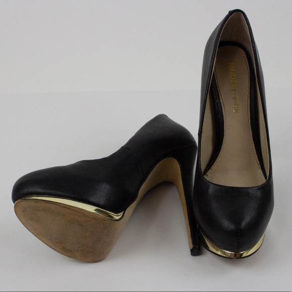 Modern Vice Classic Elegant Black Leather Heel - Picture 2 of 4